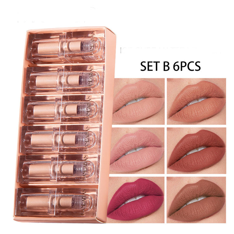 The Daily Drop Crystal Square Tube Matte Lipstick Set