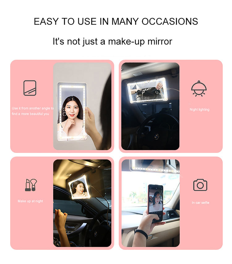 The Daily Drop Universal Car Sun Visor LED Makeup Mirror