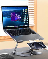 The Daily Drop Dual Device Metal Laptop And Phone Stand