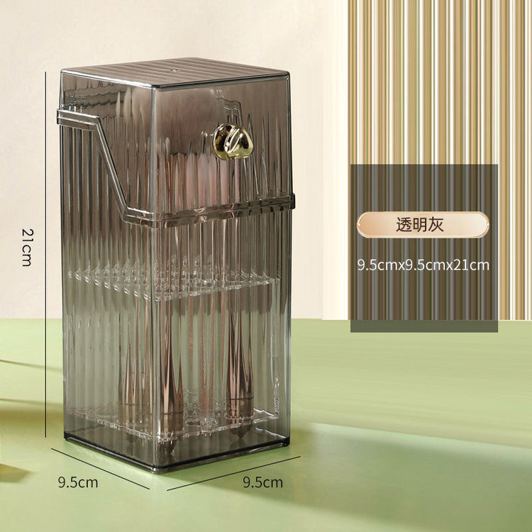 The Daily Drop Makeup Brush Holder Organizer With Lid