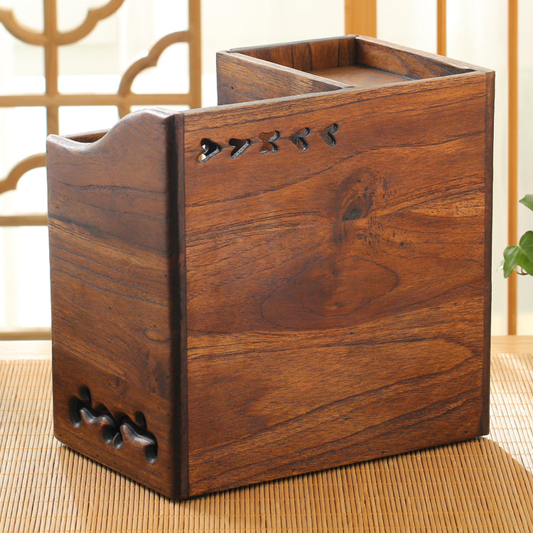 The Daily Drop Wooden Retro Cosmetic Organizer Box
