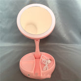 The Daily Drop LED Folding Makeup Mirror Storage
