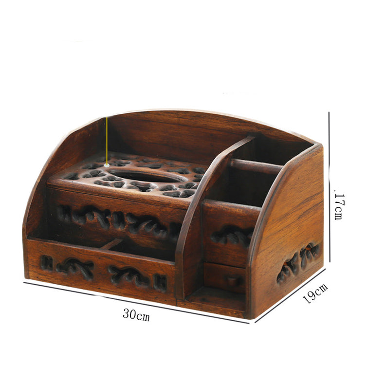 The Daily Drop Wooden Retro Cosmetic Organizer Box