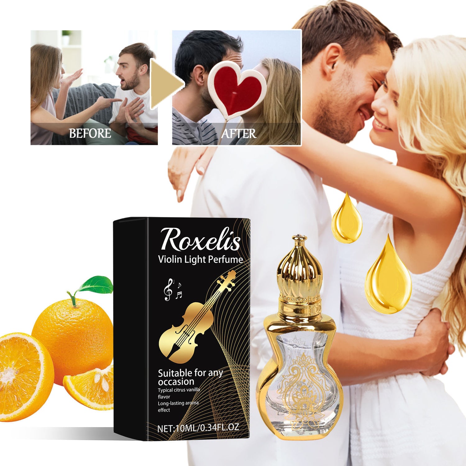 The Daily Drop Violin Citrus Vanilla Couple Perfume
