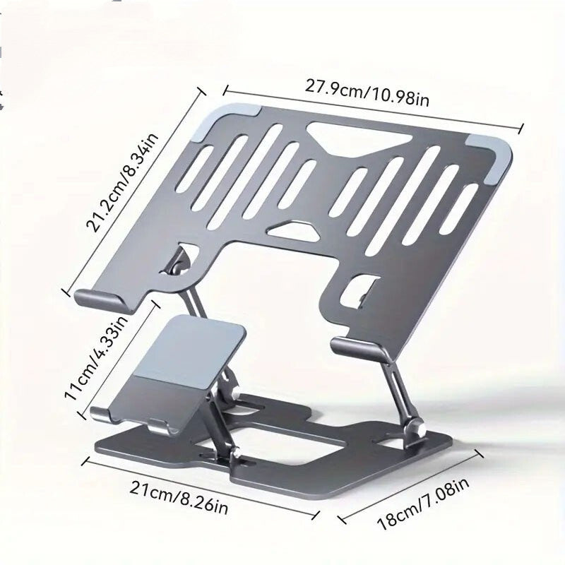 The Daily Drop Dual Device Metal Laptop And Phone Stand