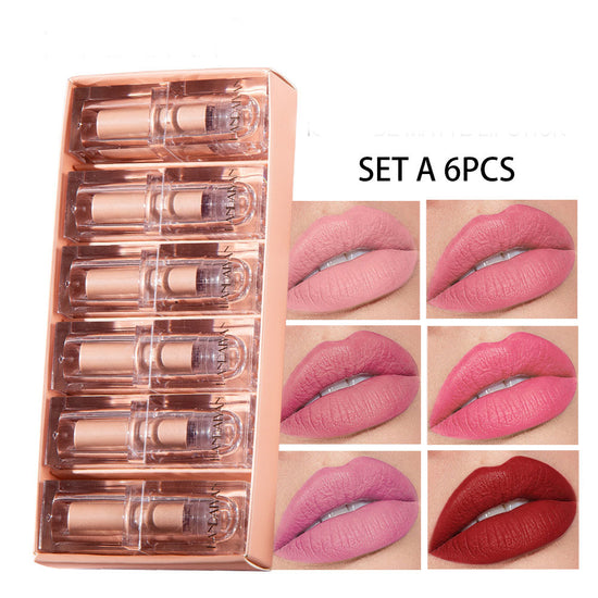 The Daily Drop Crystal Square Tube Matte Lipstick Set