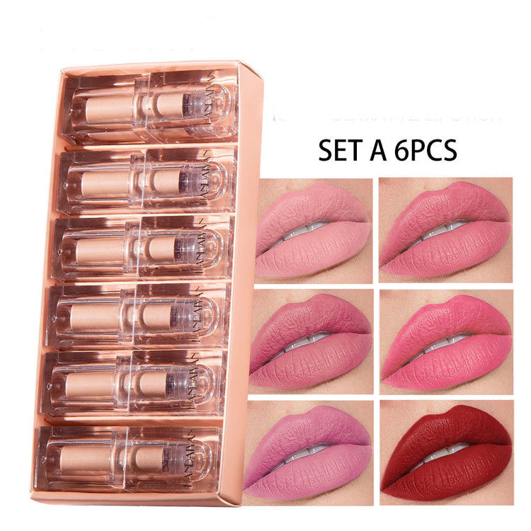 The Daily Drop Crystal Square Tube Matte Lipstick Set