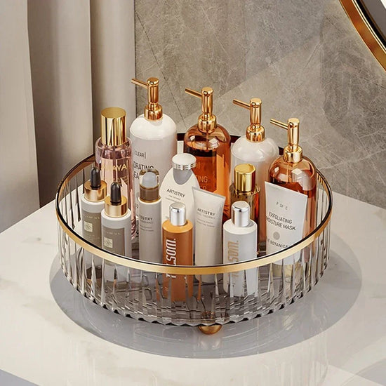 The Daily Drop Rotating Cosmetic Organizer Storage Tray