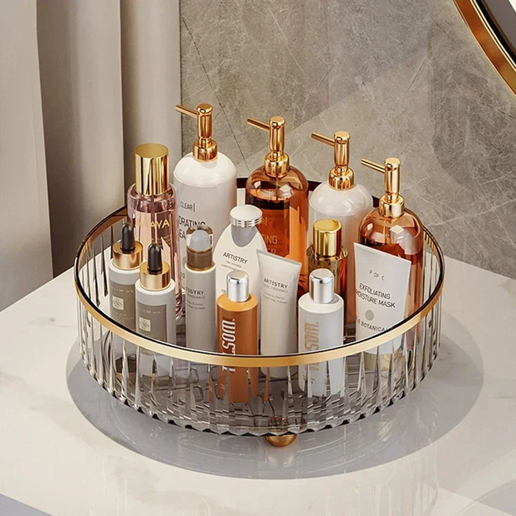 The Daily Drop Rotating Cosmetic Organizer Storage Tray
