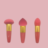 The Daily Drop Three Brushes Sponge Beauty Blender Set