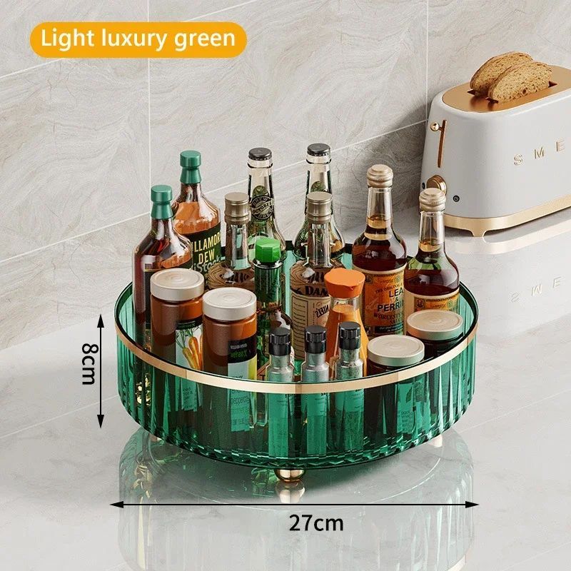 The Daily Drop Rotating Cosmetic Organizer Storage Tray