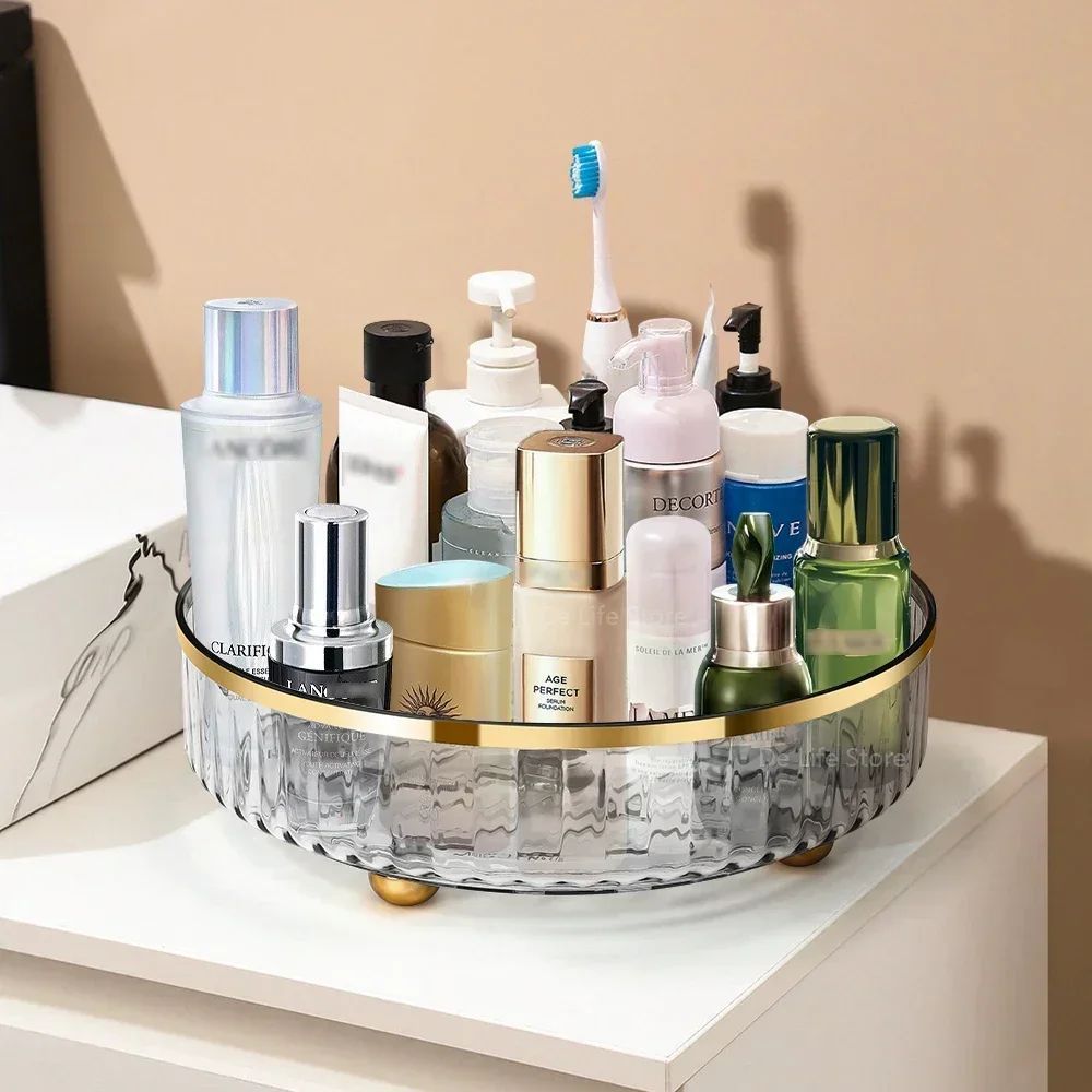 The Daily Drop Rotating Cosmetic Organizer Storage Tray