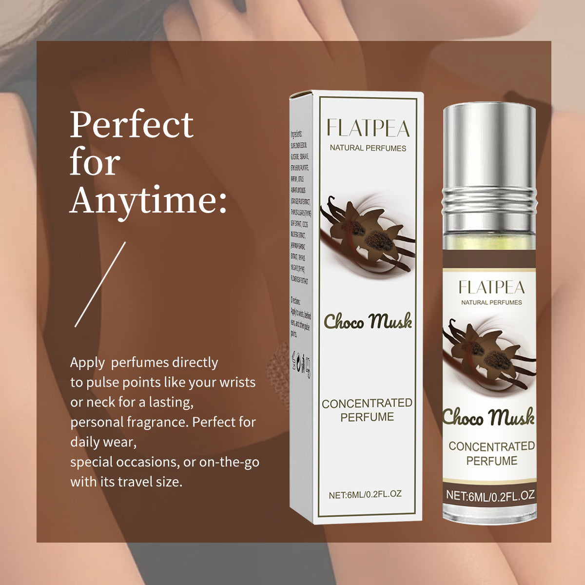 The Daily Drop Chocolate Musk 6ml Lasting Fragrance