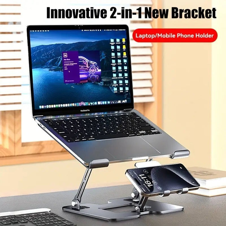 The Daily Drop Dual Device Metal Laptop And Phone Stand