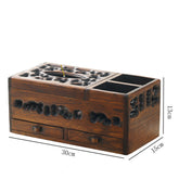 The Daily Drop Wooden Retro Cosmetic Organizer Box