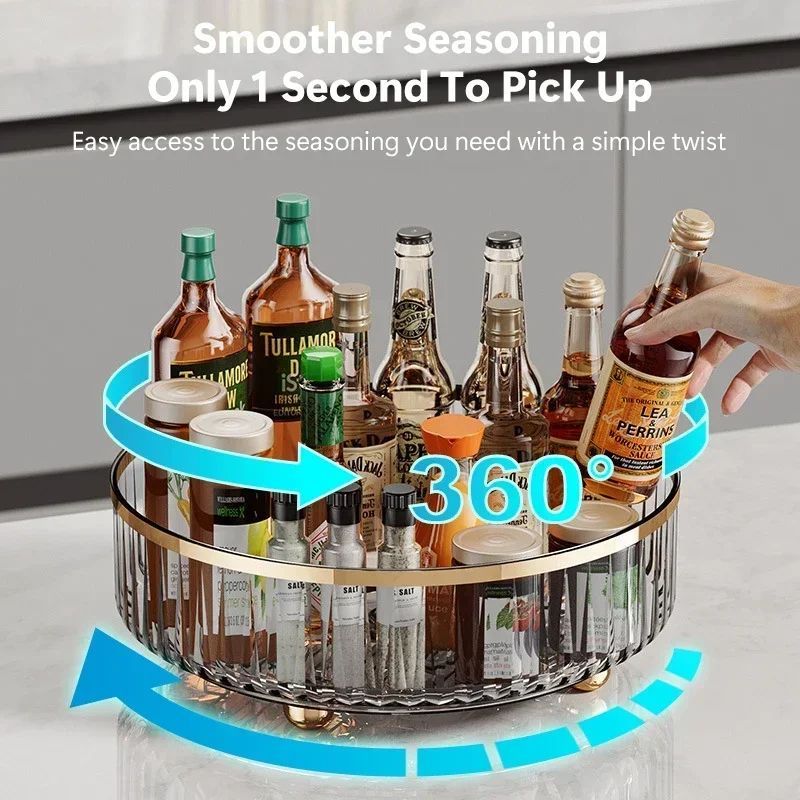 The Daily Drop Rotating Cosmetic Organizer Storage Tray