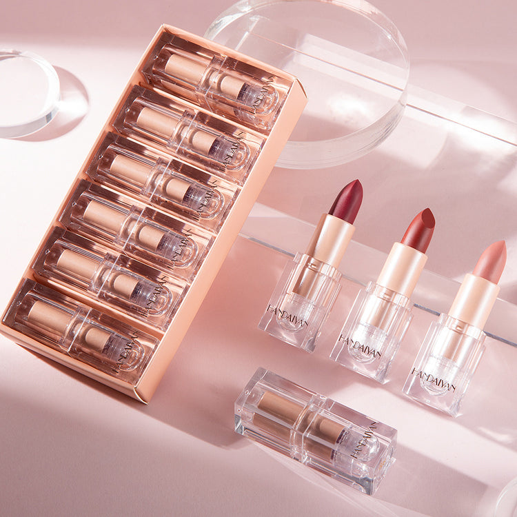 The Daily Drop Crystal Square Tube Matte Lipstick Set